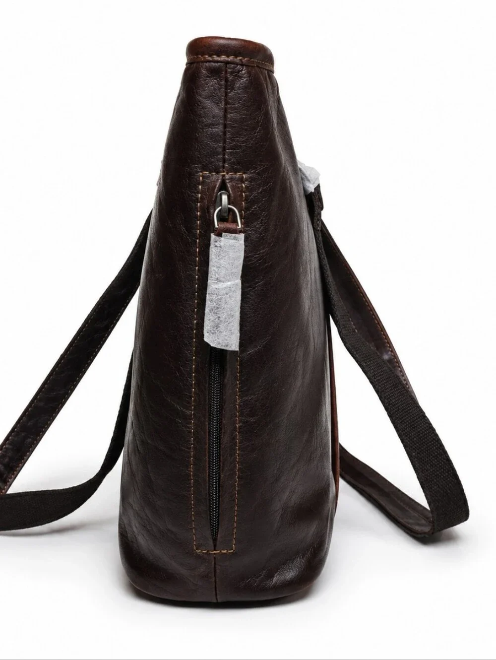 Jack Georges Voyager Brown Buffalo Leather Shopper Tote Bag